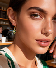 Four-Leaf Clover Drop Earrings