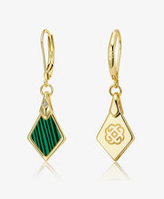 Geometric Rhombus Drop Earrings