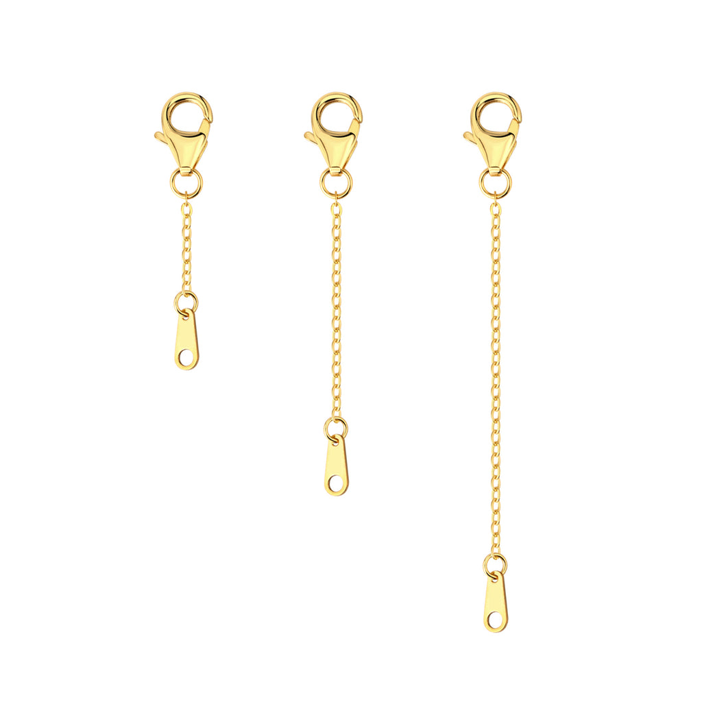 Flat Cross Chain Necklace Extender Set - 1, 2 & 3 Inch