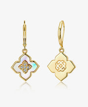 Four-Leaf Clover Drop Earrings