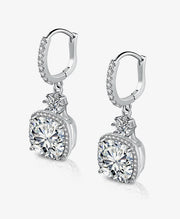 Square Crystal CZ Drop Earring