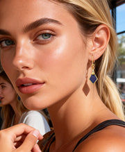 Geometric Rhombus Drop Earrings