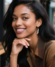 Linear Twist Drop earrings