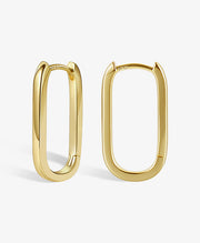 Geometric Rectangle Hoop Earrings