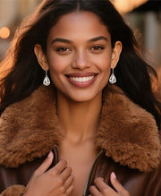 Hammered Waterdrop Earrings