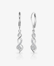 CZ Infinity Dangle Earrings