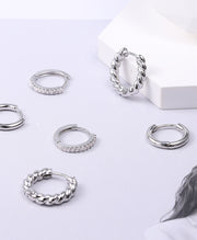 3 Pairs Small Gold Hoop Earrings Set