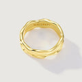 Flowline Wide Textured Band Ring