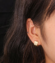 Stylish Small Wide Hoop Earrings
