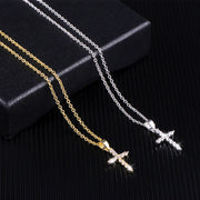 Zirconia Cross Pendant Necklace