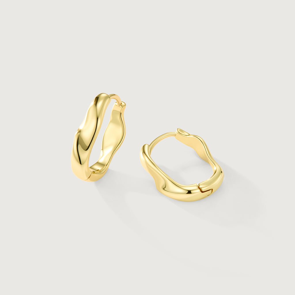 Flowline Sculpted Fluid Hoop Earrings