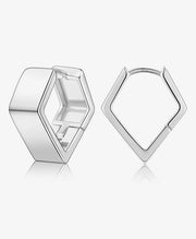 Minimalist Thick Triangle Hoop Earrings