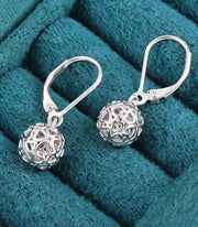 Ball Skeleton Dangle Drop Earrings