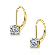 925 Sterling Silver Earring for Women,0.5ct-2ct D Color 14K Gold Plated Stud Moissanite Earrings Birthday Day Gifts for Women