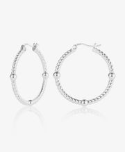 Wrapped Bead Circle Hoop Earrings
