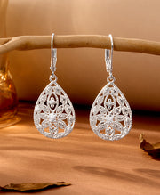 Filigree CZ Dangle Earrings