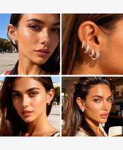 Small Gold Hoop Earrings Set