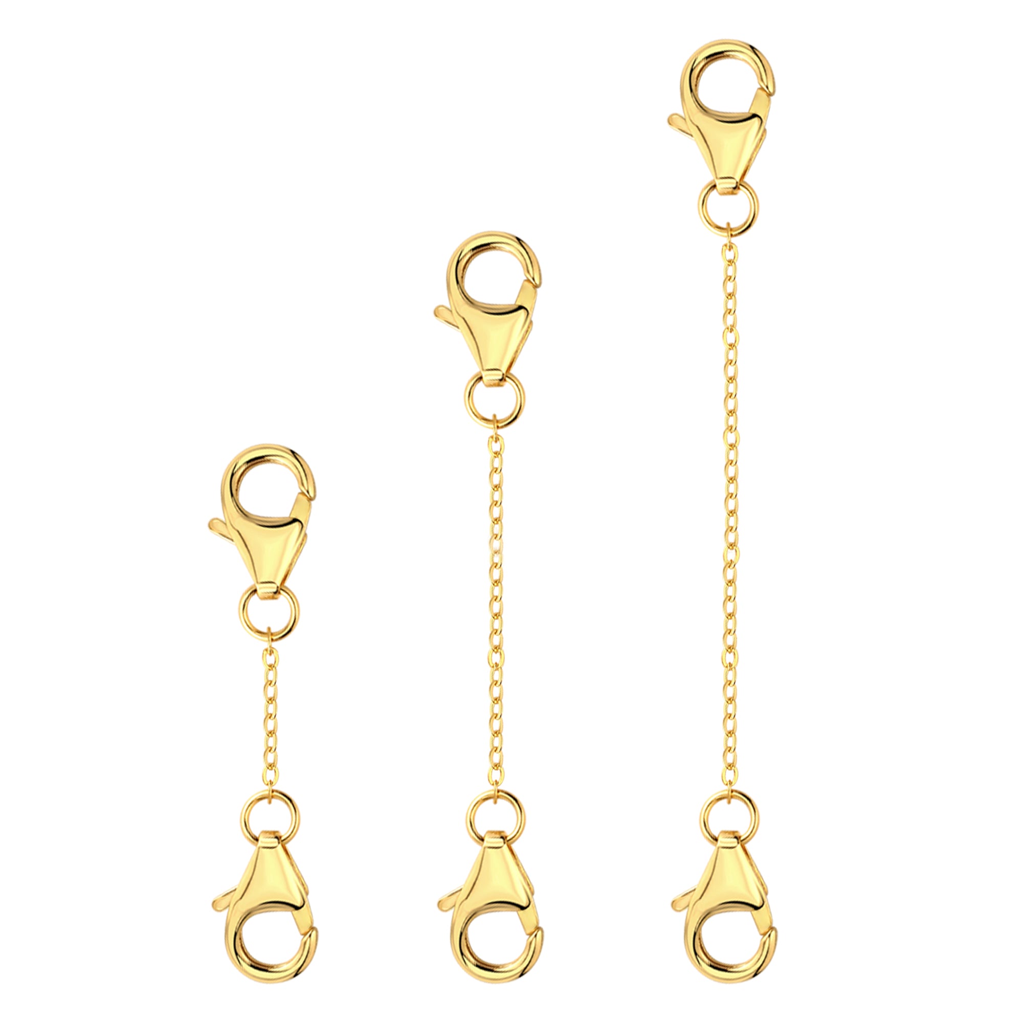 Flat Cross Chain Necklace Extender Set - 1, 2 & 3 Inch