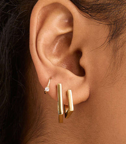 Simple Square Hoop Earrings