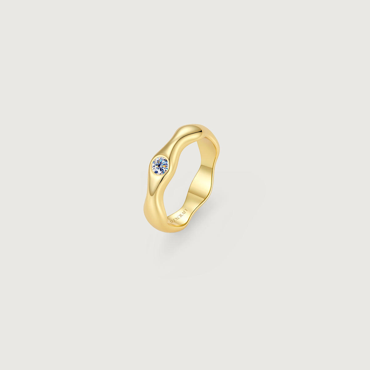 Flowline Soft Ripple Stackable Band Ring
