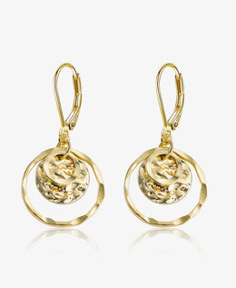 Disc Leverback Earrings