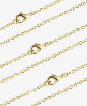 12 Pack Gold Plated Chains for Jewelry Making