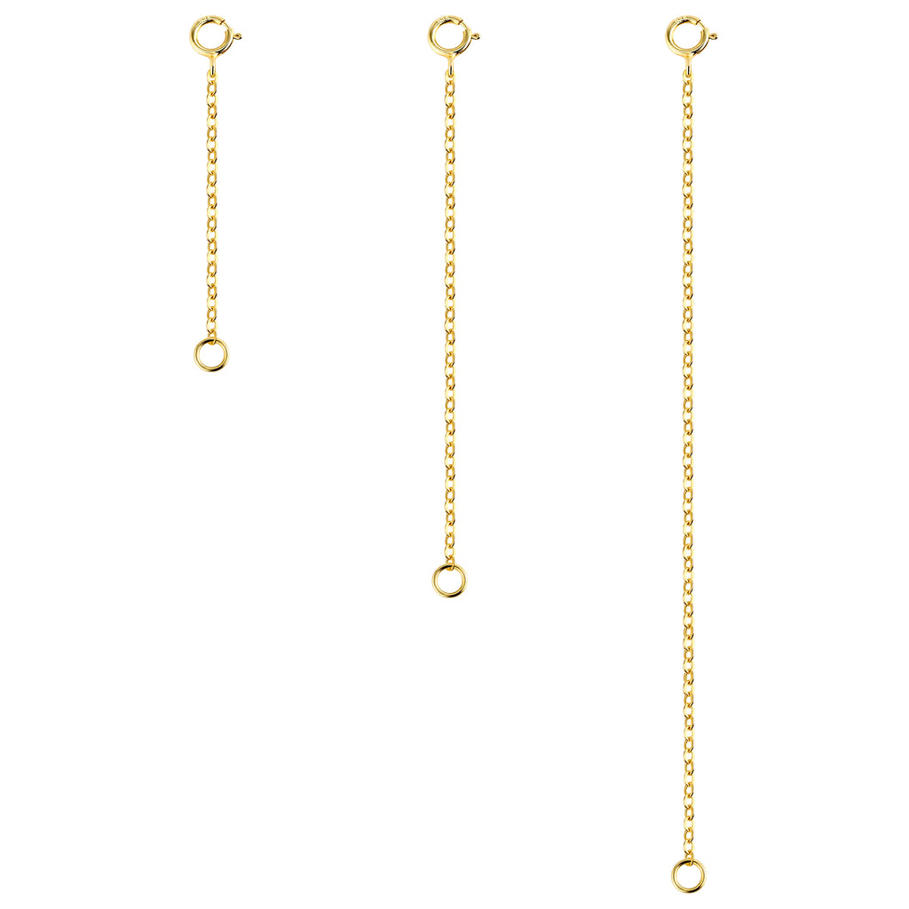 Necklace Extender Chain Set - 2, 4 & 6 Inch