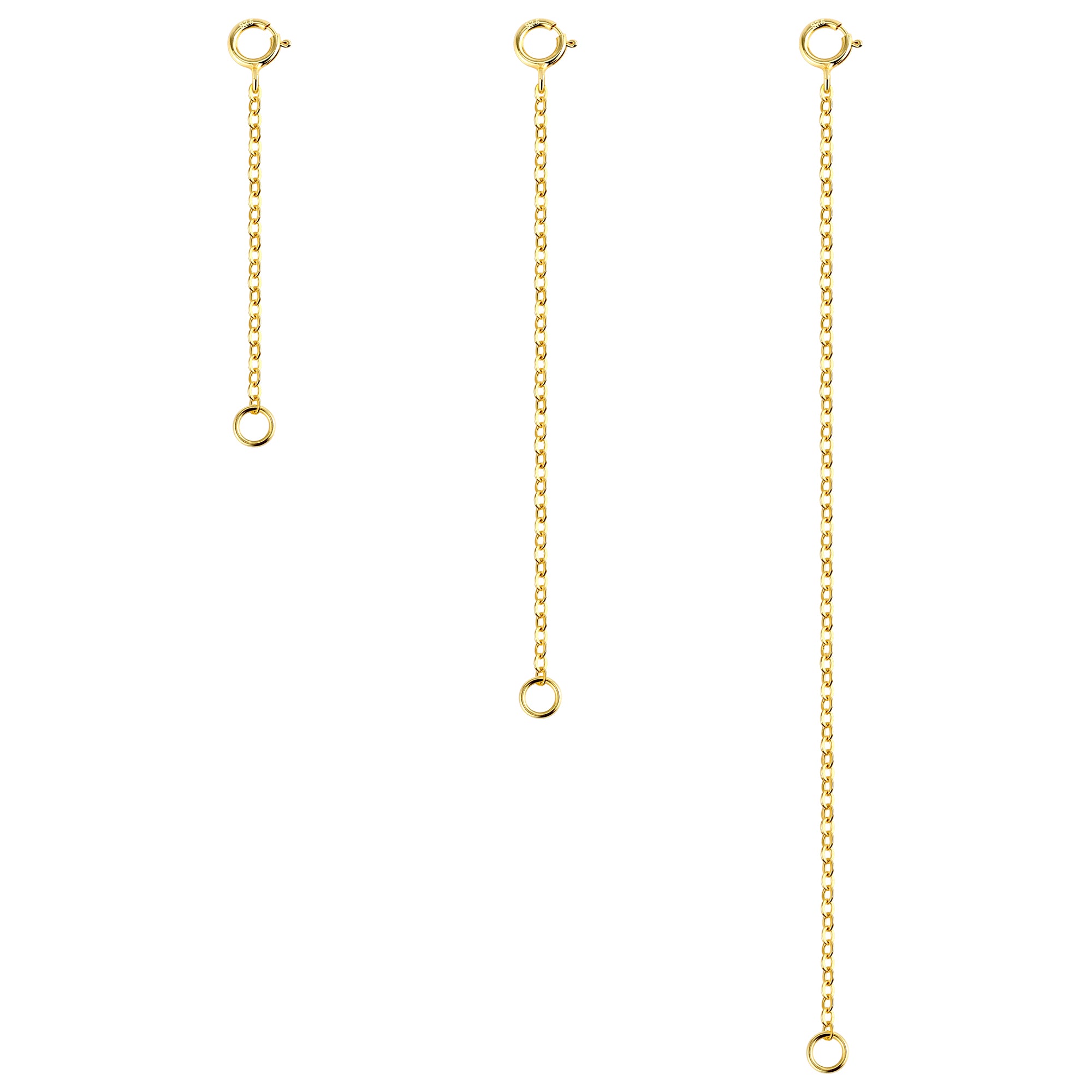 Necklace Extender Chain Set - 2, 4 & 6 Inch