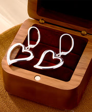 Simple Heart Drop Earrings