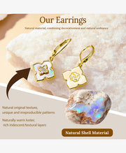 Four-Leaf Clover Drop Earrings