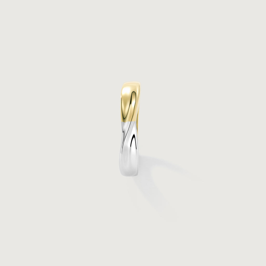 Flowline Two-Tone Wave Stackable Band Ring