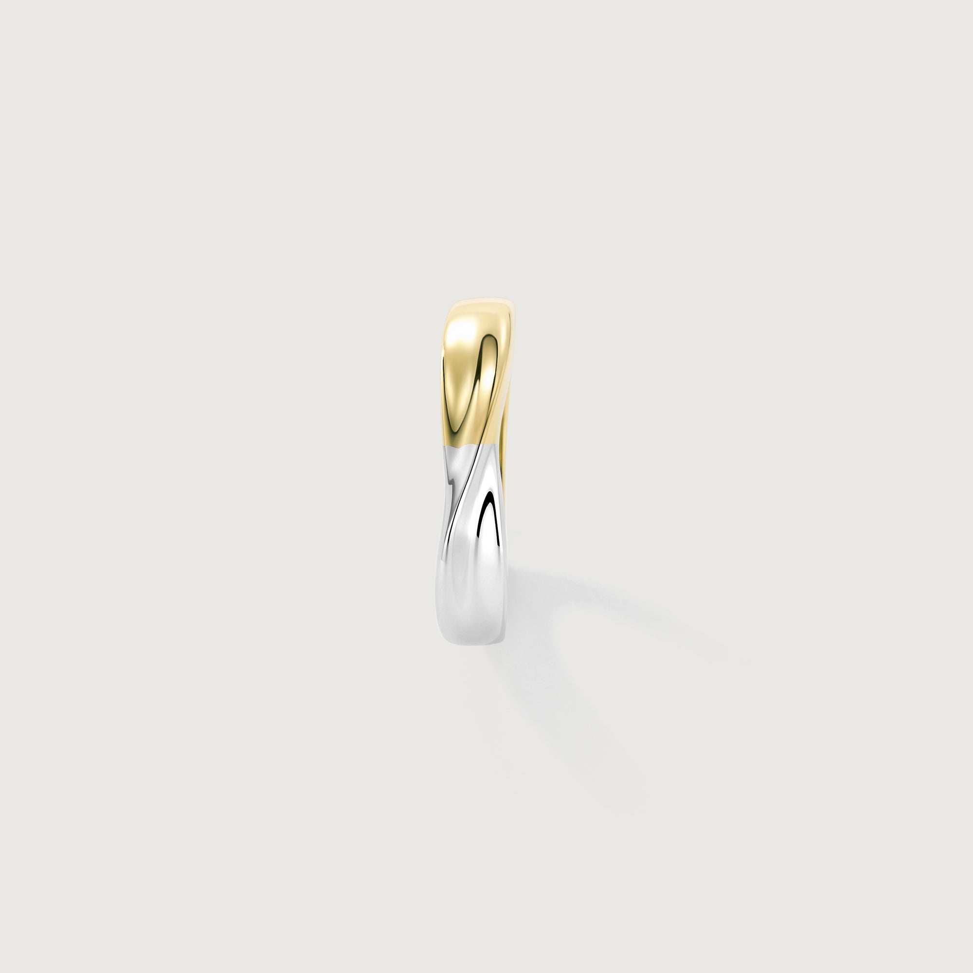 Flowline Two-Tone Wave Stackable Band Ring