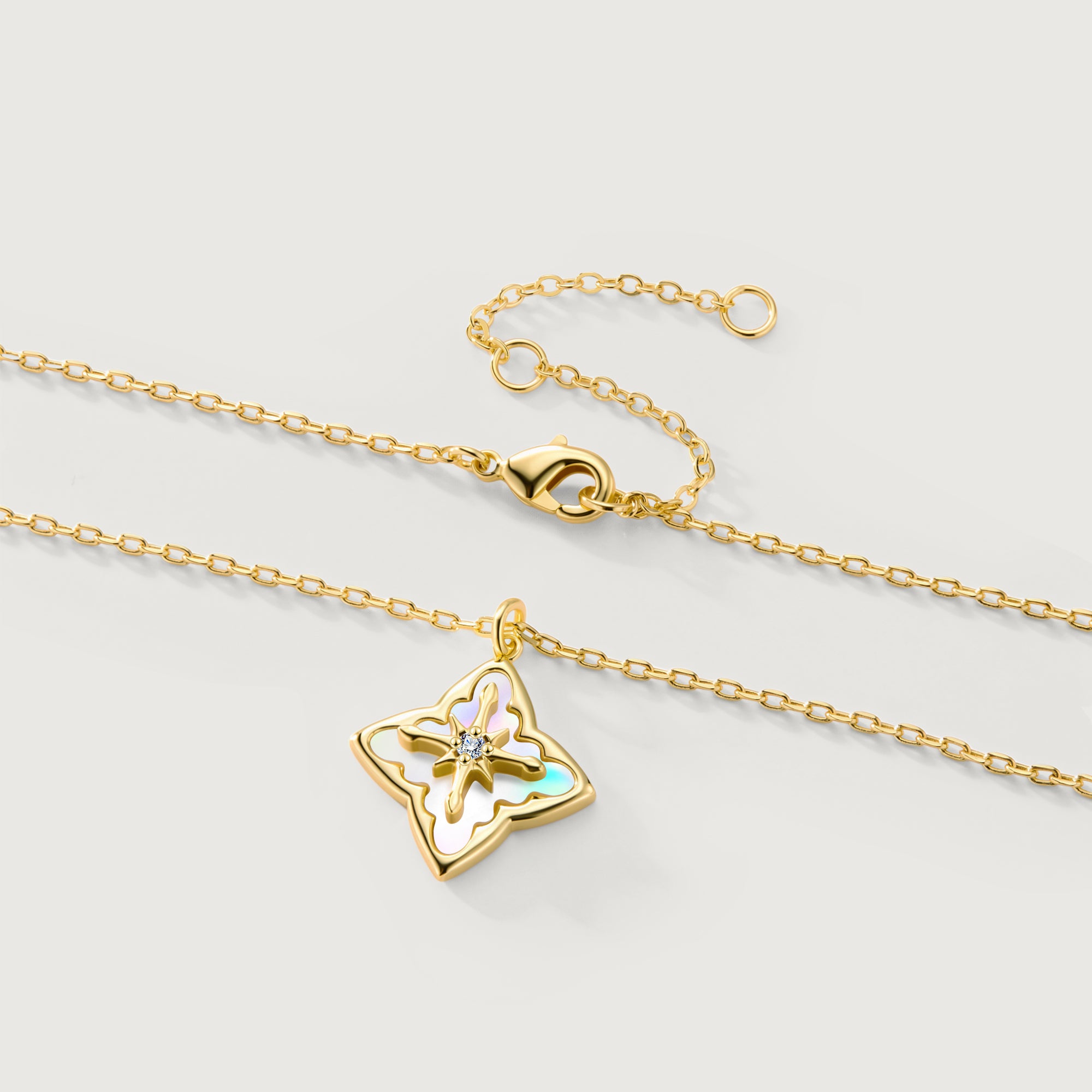 Shellstar Mother-of-Pearl Star Pendant Necklace