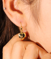 Love Heart Dangle Drop Earrings