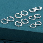 Alexcraft Small Hoop Earrings Set for Women, 14K Gold/Sliver Plated Chunky Huggie Hoop Earring Hypoallergenic Stackable Earrings for Woman Multiple Piercing Dainty Jewelry Gift