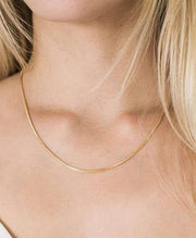 14K Gold Plated Box Chain Necklace Set (6PCS)