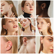 Alexcraft Small Hoop Earrings Set for Women, 14K Gold/Sliver Plated Chunky Huggie Hoop Earring Hypoallergenic Stackable Earrings for Woman Multiple Piercing Dainty Jewelry Gift