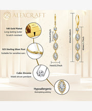 Bridal CZ Drop Earrings