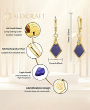 Geometric Rhombus Drop Earrings