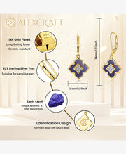 Four-Leaf Clover Drop Earrings