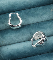 Alexcraft 925 Sterling Silver Earrings Hammered Chunky Hoop Earrings for Women 14k Gold Plated Hypoallergenic Texture Thick Huggie Earrings Wide Hoop Earrings