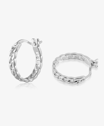 Link Chain Hoop Earrings
