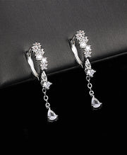 Teardrop CZ Dangle Drop Earrings