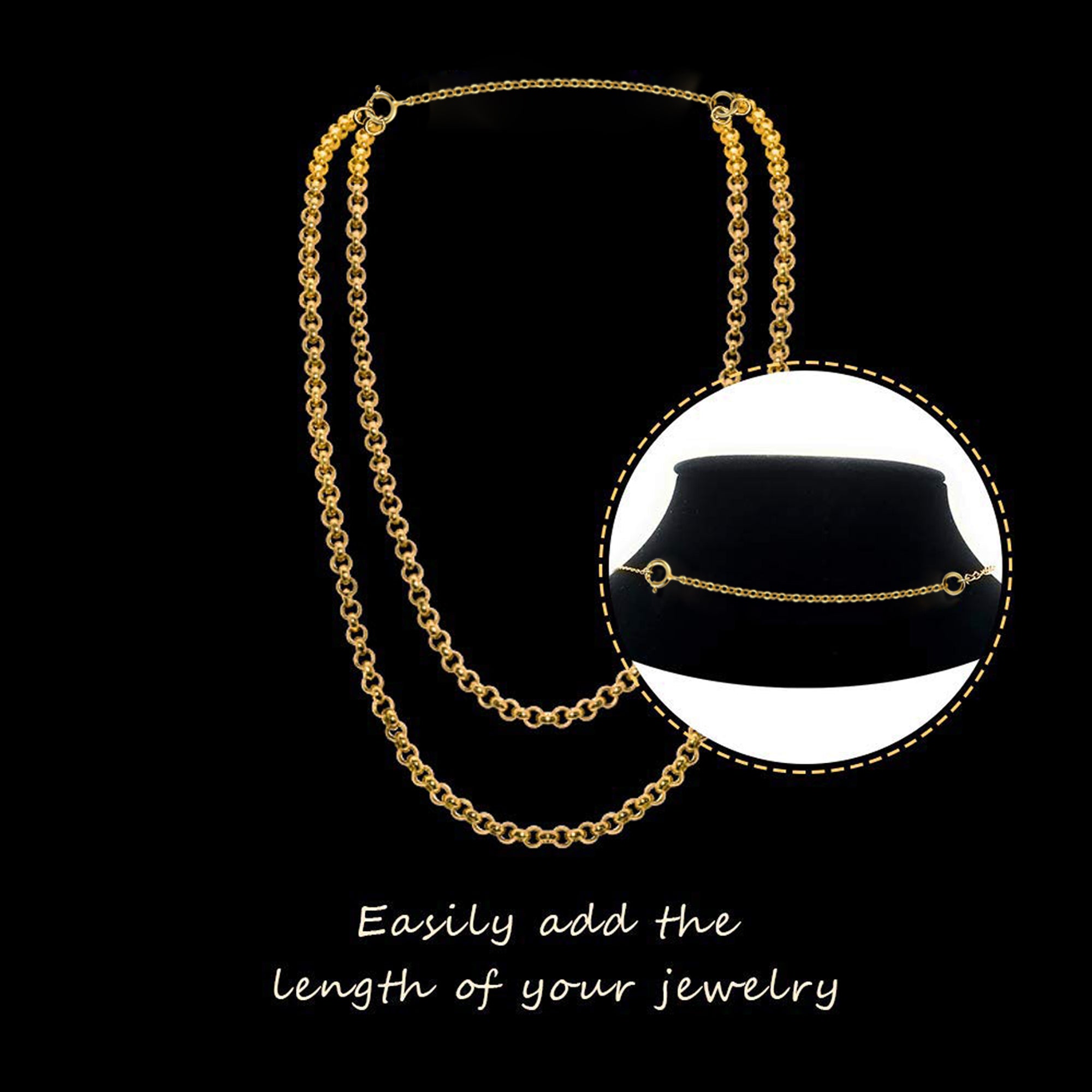 Necklace Extender Chain Set - 2, 4 & 6 Inch