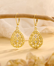Filigree CZ Dangle Earrings