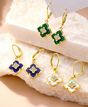 Four-Leaf Clover Drop Earrings