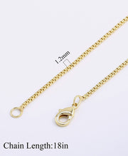14K Gold Plated Box Chain Necklace Set (6PCS)