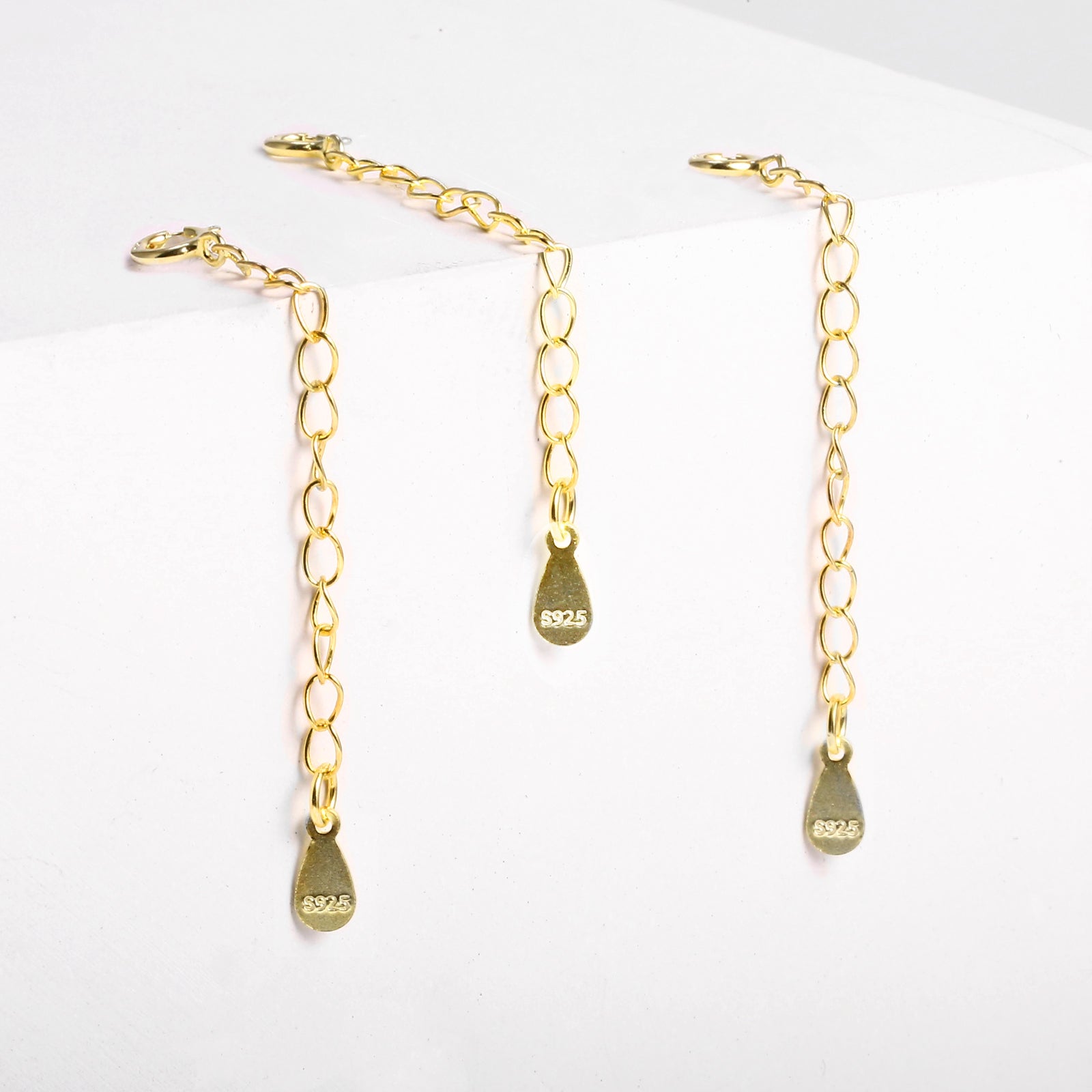 Teardrop Chain Necklace Extender Set - 2 Inch