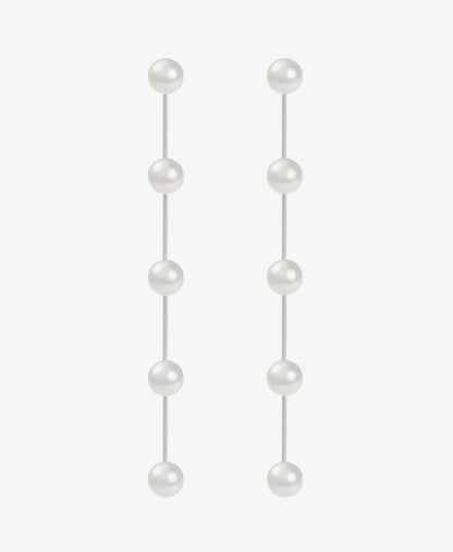Boho Long Tassel Pearl Earrings