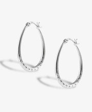 Alexcraft Silver Oval Hoop Earrings Hypoallergenic 14K Gold Plated Sterling Silver Lightweight Oval Hoop Earrings for Women